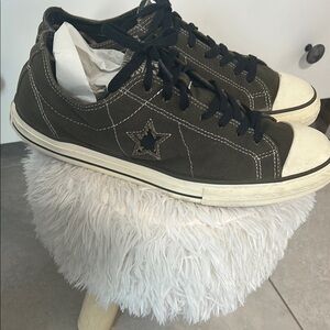 Converse Green and White Sneakers Classic Canvas Style